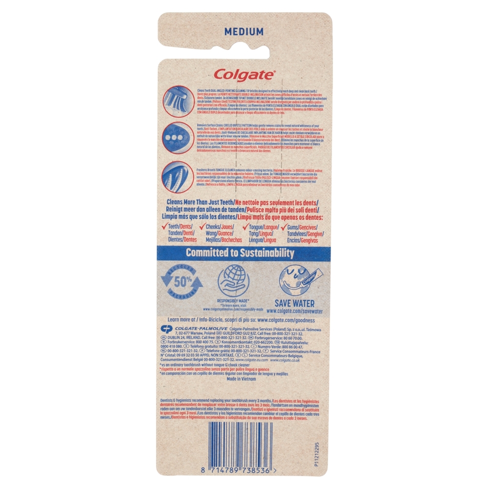 Colgate spazzolino Triple Action, medio, 4 pezzi